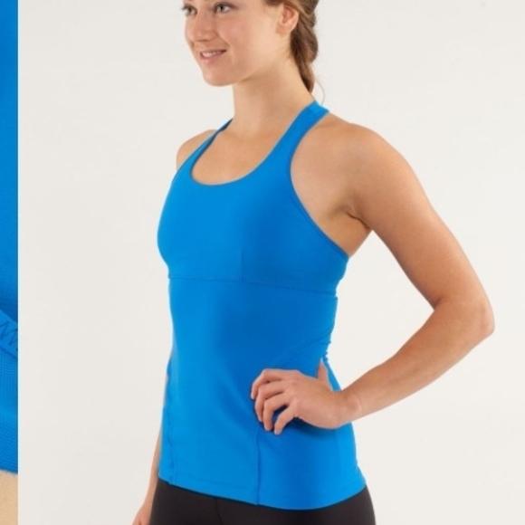 lululemon athletica Tops - Lululemon Power Up Tank
Beaming Blue Size 8